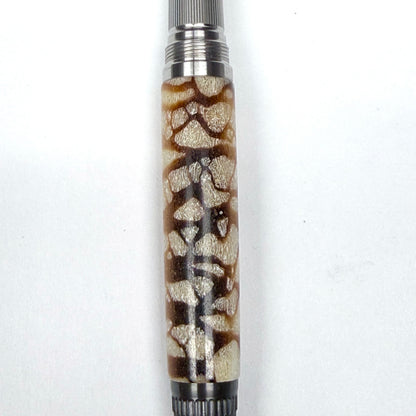 White Tiger Coral & Black Zirconium Fountain Pen